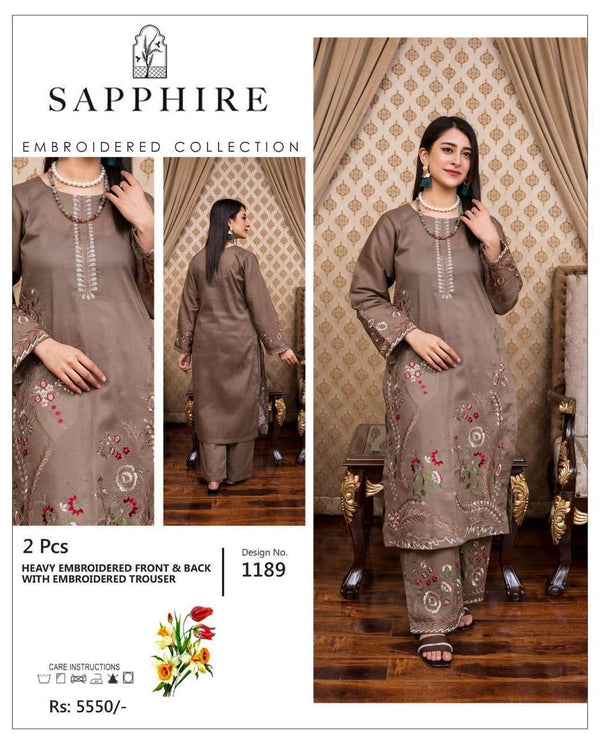 Sapphire Embroidered 2-Piece Unstiched