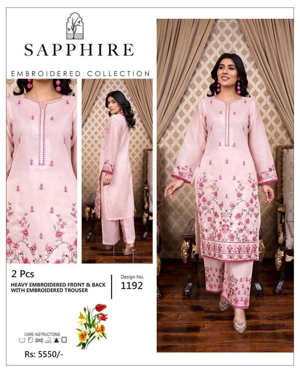 Sapphire Embroidered 2-Piece Unstiched