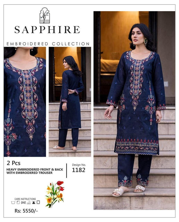 Sapphire Embroidered 2-Piece Unstiched