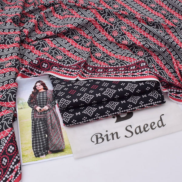 Bin Saeed Digital Printed Khaddar 3-Piece Un-Stiched