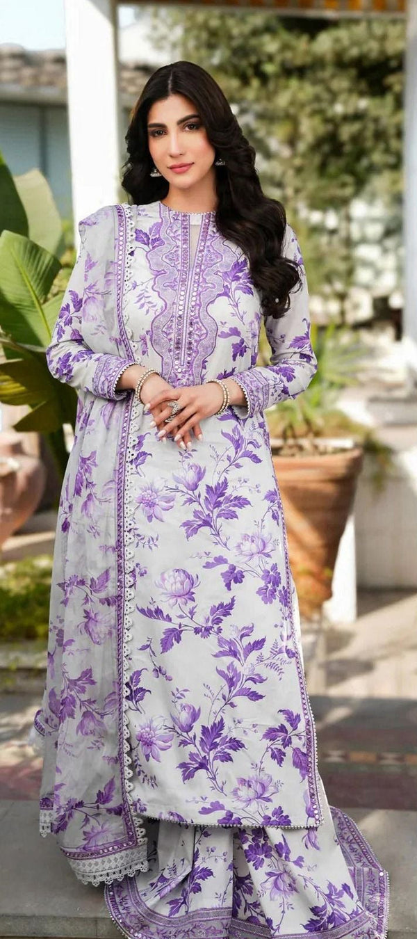 Aneela,S Digital Printed Dhanak 3-Piece Un-Stiched