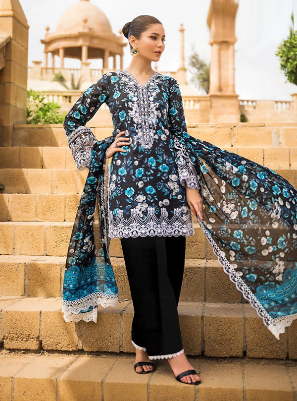 Zainab chottani Digital Khaddar 3-Piece Un-stiched