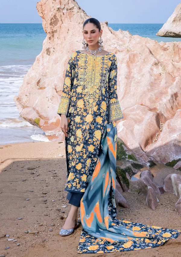 Zainab chottani Digital Khaddar 3-Piece Un-stiched