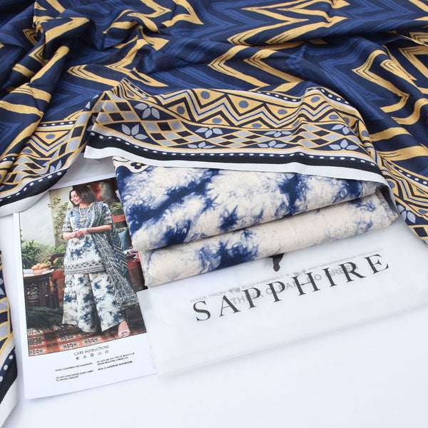 Sapphire Digital Printed Khaddar 3-Piece Un-Stiched