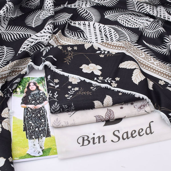 Bin Saeed Digital Printed Khaddar 3-Piece Un-Stiched