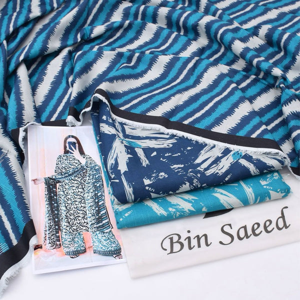 Bin Saeed Digital Printed Khaddar 3-Piece Un-Stiched